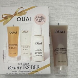 OUAI Hair Care Set with Gold and White Packaging